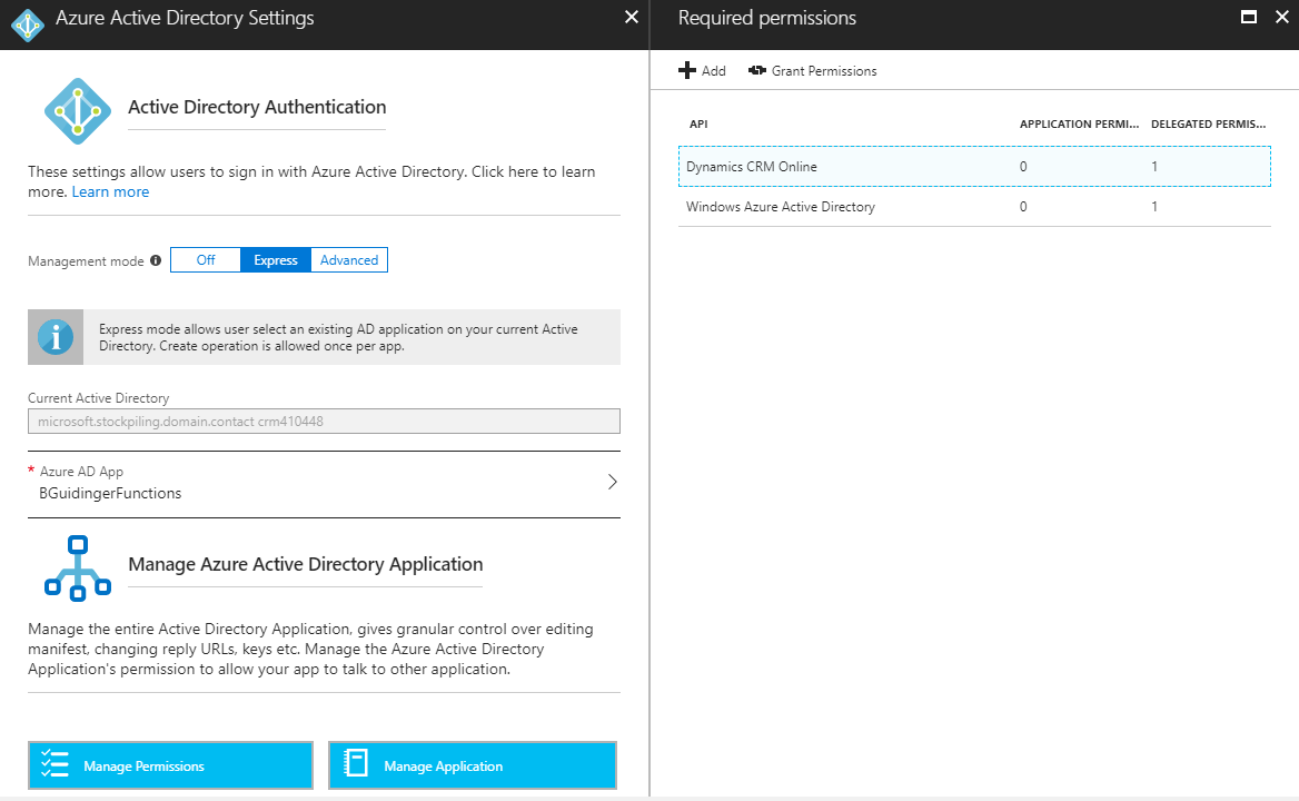 Azure Function Manage Permissions